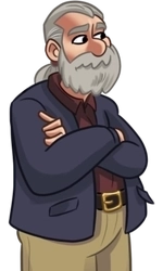 Gary, in his blue blazer