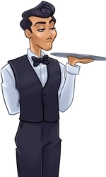 Jacque, in his bow tie and vest