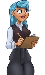 Ramona, in her sweater vest and dress uniform