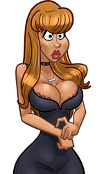 Tiff, in her black miniskirt