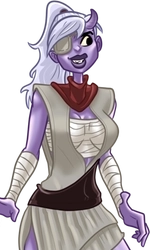 Asha, in her tan tunic